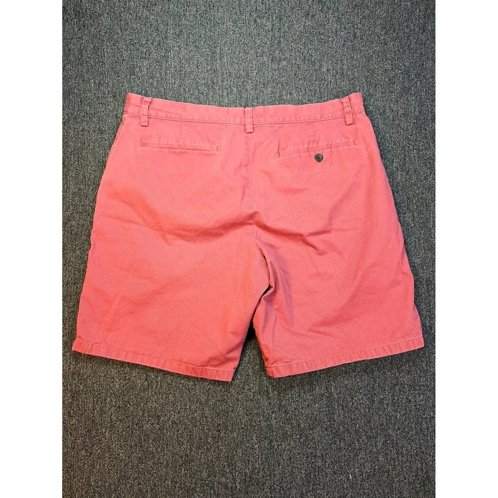 Banana Republic Aiden Shorts Mens 36 Coral Pink Cotton Twill Slim Fit Chino 9in